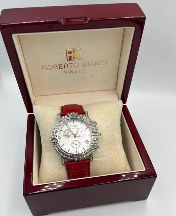 Ελβετικό ρολόι χρονογράφος κόσμημα! Roberto Bianci με αληθινα διαμαντια - 45mm. - Image 7
