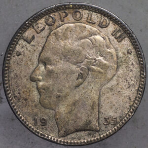 Silver coin Belgium 20 Francs 1935 C28