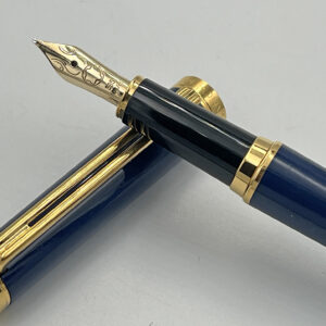 Vintage Montblanc Noblesse Oblige Blue Gold 14K Nib Fountain Pen