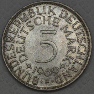 5 Mark 1969F Germany Silver C81