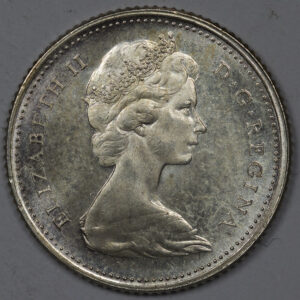 1965 10 Cents - Elizabeth II 1st portrait Silver UNC C163