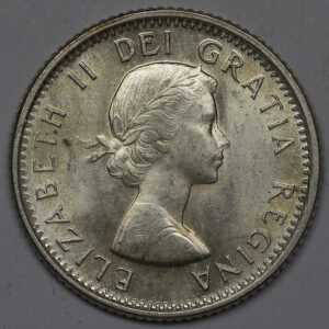 1964 10 Cents - Elizabeth II 1st portrait Silver UNC C162