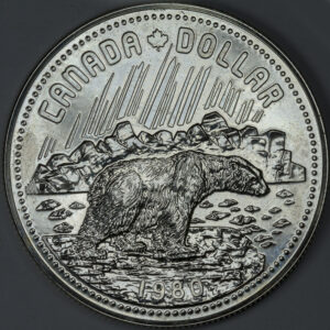 1980 1 Dollar - Elizabeth II Arctic Territories Silver C186
