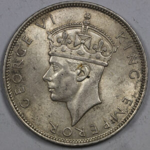 1938 1 Rupee - George VI Silver Mauritius RARE C208
