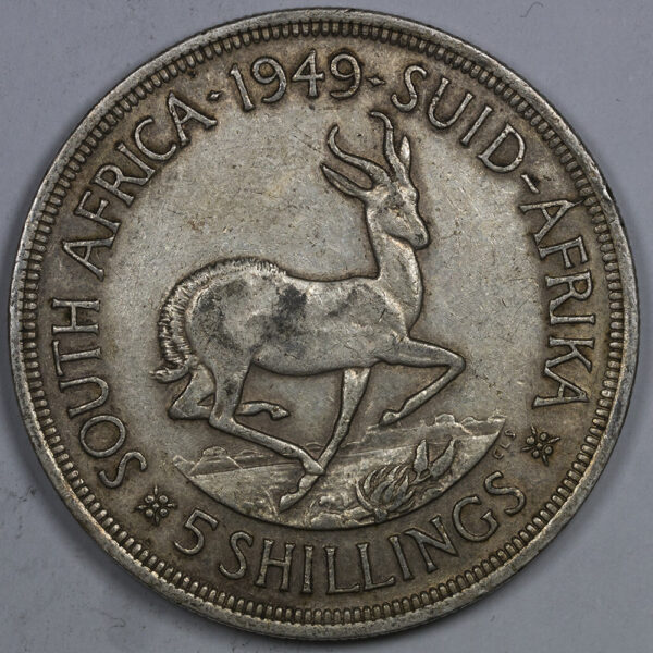 South Africa 5 Shillings, 1951, 300th Anniversary - Founding of Capetown Silver C211 - Image 2