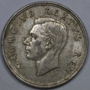 South Africa 5 Shillings, 1951, 300th Anniversary - Founding of Capetown Silver C211