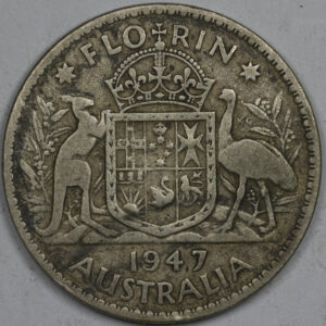 1947 1 Florin - George VI Silver Coin C220