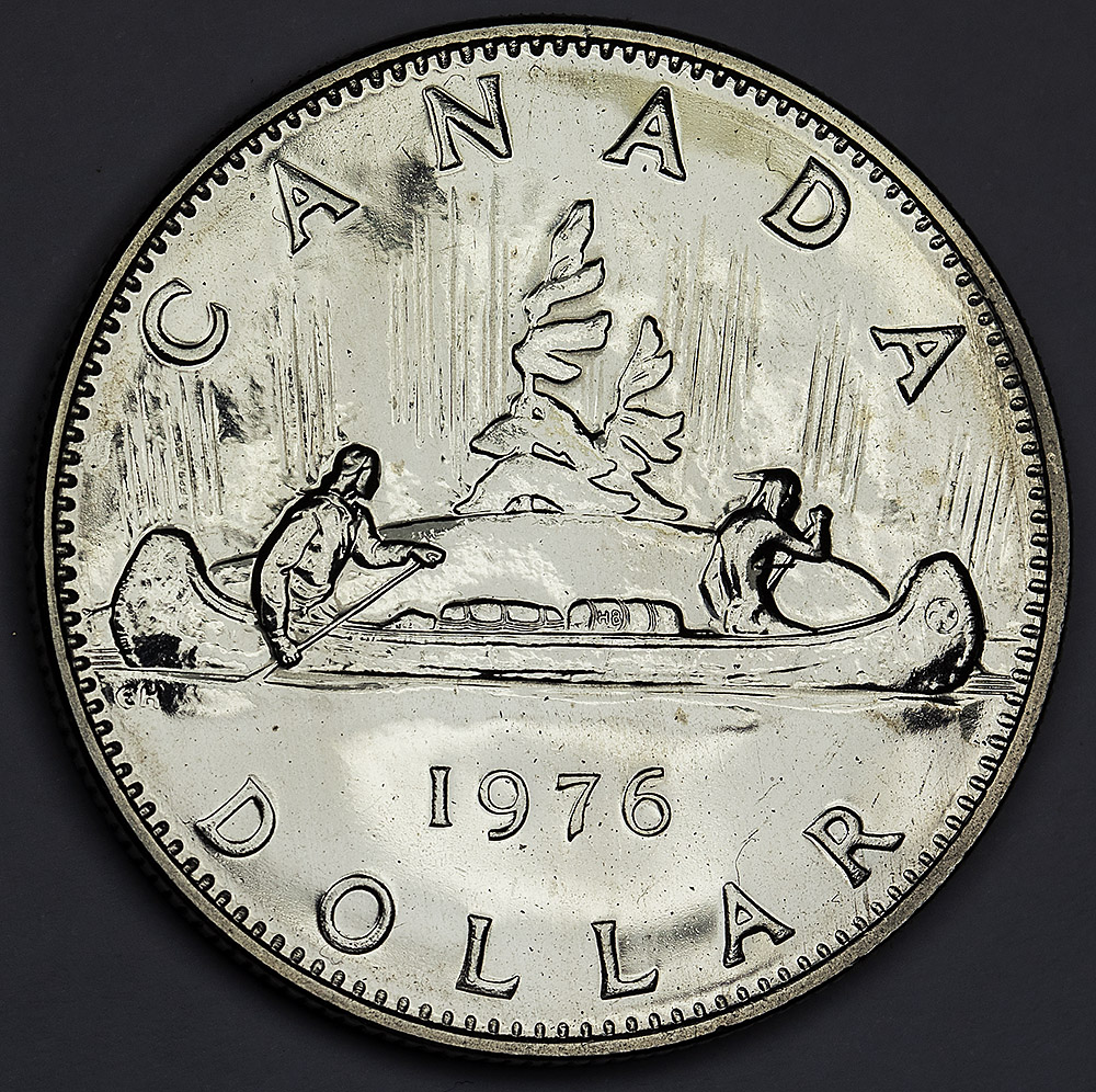 1976 Canada Voyageur PROOF-LIKE Nickel Dollar Coin UNC $1 C259