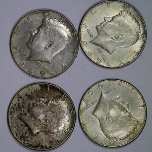 Lot 5x Silver Half Dollars C307