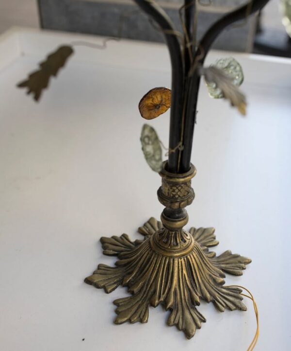 Σπάνιο Φωτιστικο! 1920’s Art Nouveau 3-Arm Table lamp with Murano Glass grape shades - Image 6