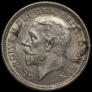 Alternative view of 1926 GREAT BRITAIN SILVER 6 PENCE C20