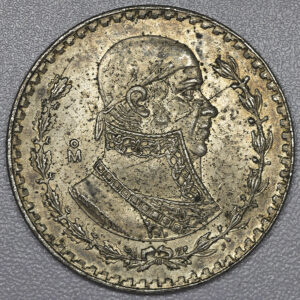 Alternative view of Mexico 1 Peso 1966 Jose Maria Morelos Coin Silver C19