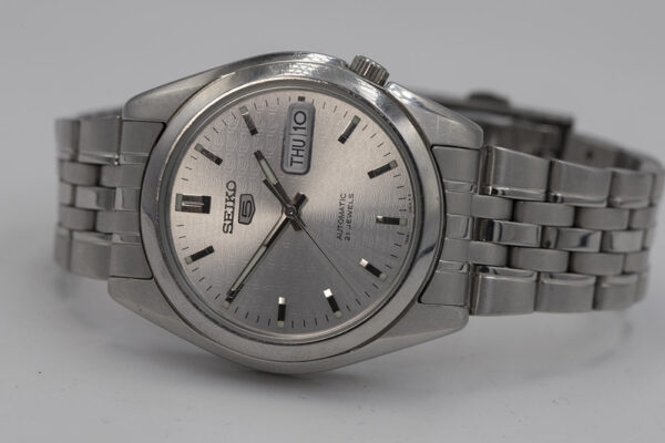 Seiko Automatic silver dial (Open Back) 37mm - Image 5