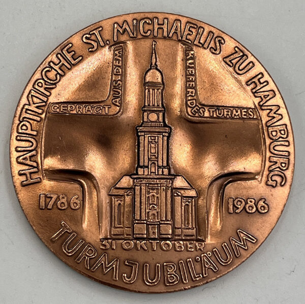 1986 Medal – St. Michaelis zu Hamburg M03 - Image 2