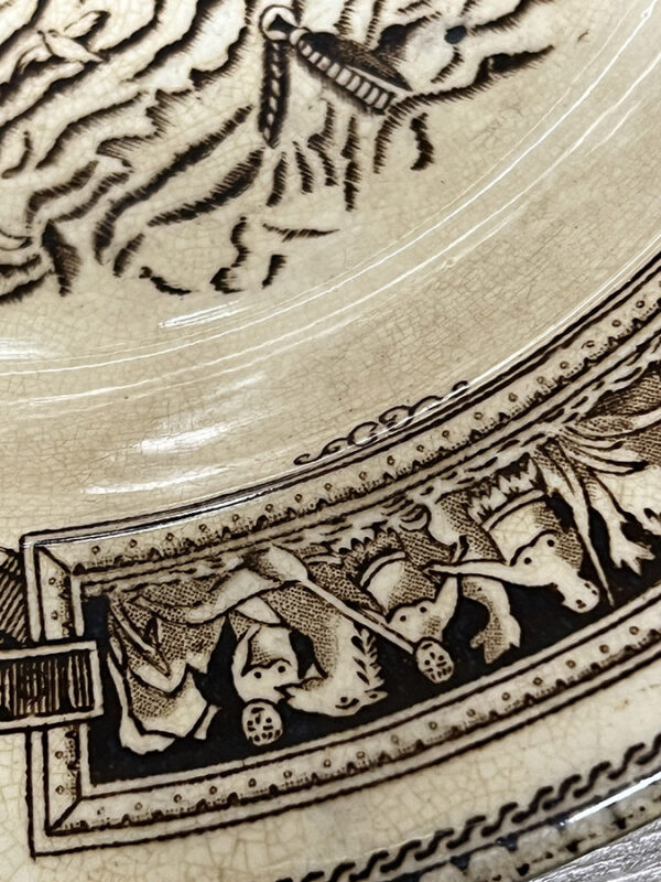 Αγγλικό Κεραμικό πιάτο αντίκα - Marine (24.5cm) - Image 8