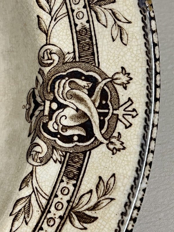 Αγγλικό Κεραμικό πιάτο αντίκα - Marine (24.5cm) - Image 3