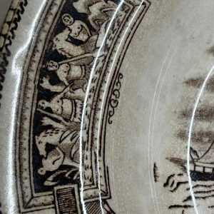 Alternative view of Αγγλικό Κεραμικό πιάτο αντίκα - Marine (24.5cm)