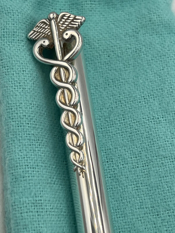 Tiffany & Co. Caduceus Sterling Silver Medical Doctor Nurse Ballpoint Pen - Image 2