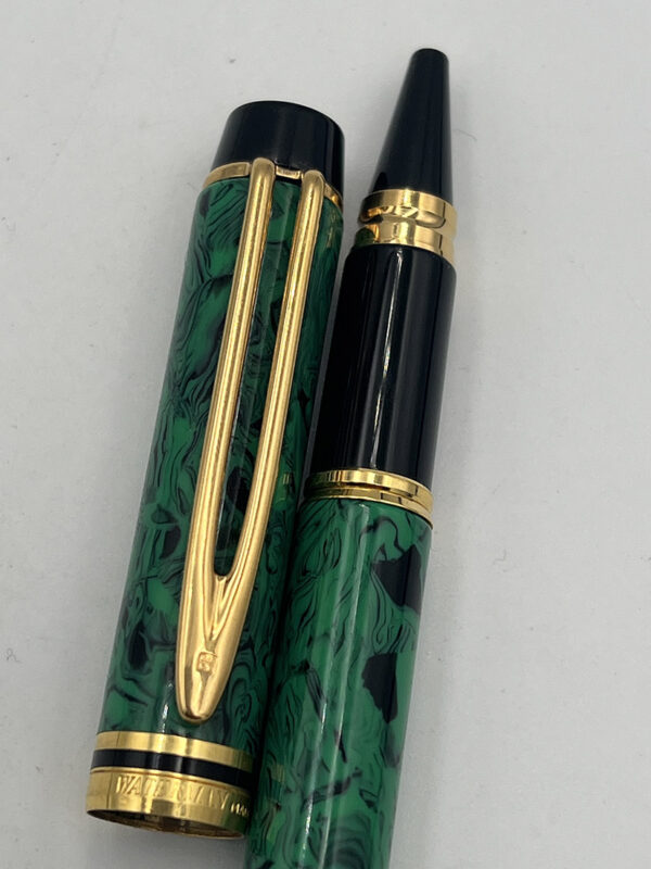 WATERMAN LE MAN 200 RHAPSODY MARBLE MINERAL GREEN BALLPOINT PEN - Image 4