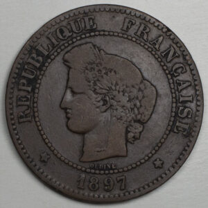 1897 France 5 Centimes Emperor Napoleon III C41