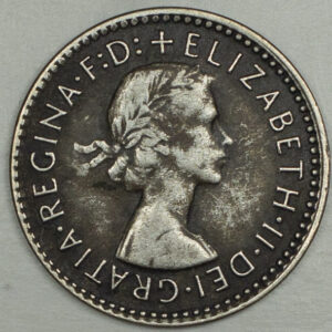 Alternative view of 3 Pence 1957 Silver C39