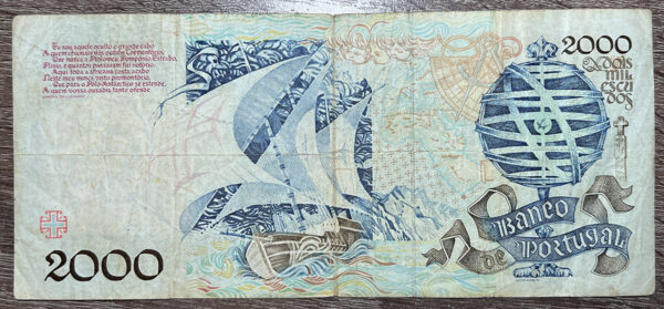 2000 Escudos 1991 Portugal B10 - Image 2