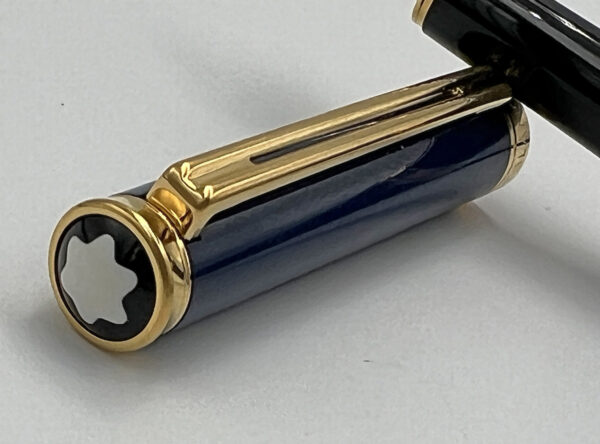 Vintage Montblanc Noblesse Oblige Blue Gold 14K Nib Fountain Pen - Image 8