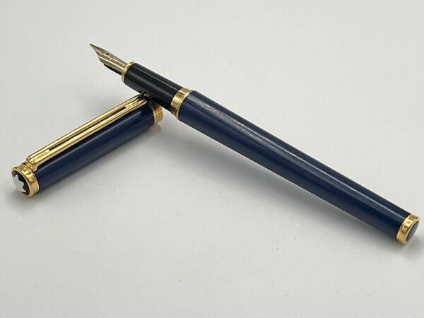 Vintage Montblanc Noblesse Oblige Blue Gold 14K Nib Fountain Pen - Image 2