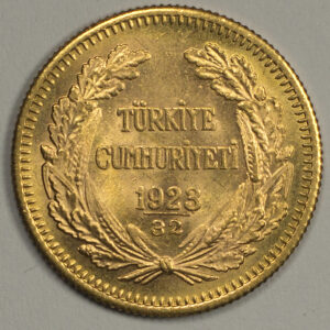 1923 100 Kuruş Old lira Turkey Gold