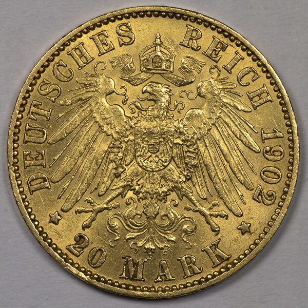 20 Mark Kingdom of Prussia King William II (1902) Gold Coin - Image 2