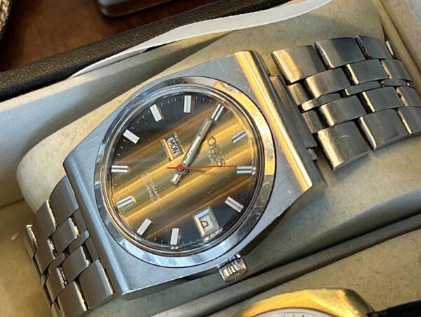 Vintage Swiss Made ρολόι O.R.I.S STAR αυτόματο με πανέμορφο καντράν 36x41mm - Image 8