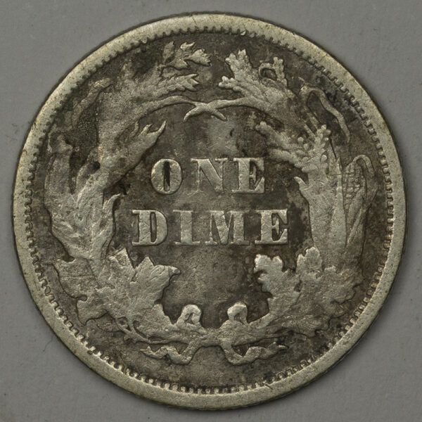 1875 Silver Dime USA C107 - Image 2