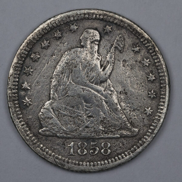 1858 ¼ Dollar "Seated Liberty Quarter" C117 - Image 2