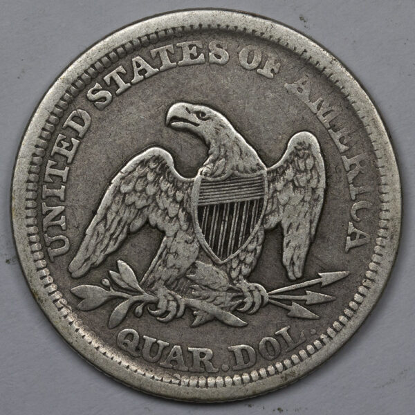 1857 ¼ Dollar "Seated Liberty Quarter" C116 - Image 2