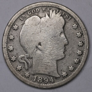 1894-S BARBER QUARTER Silver C145