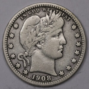1908-P BARBER QUARTER Silver C146