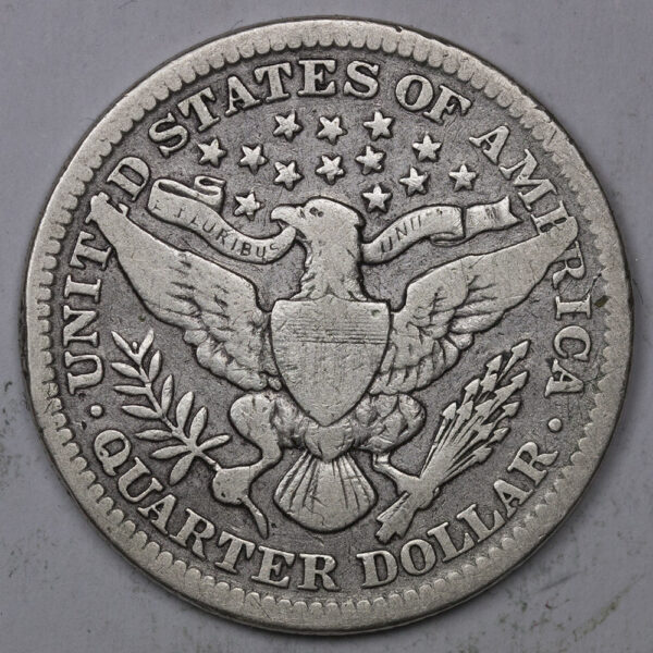 1908-P BARBER QUARTER Silver C146 - Image 2