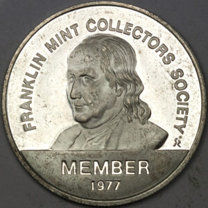 Alternative view of 1977 Silver Token - Franklin Mint Collectors Society Member M21