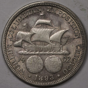 Alternative view of USA 1893 Silver Half Dollar Columbian Exposition C133