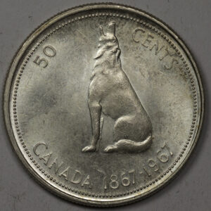 50 Cents - Elizabeth II 2nd portrait, Confederation UNC C135