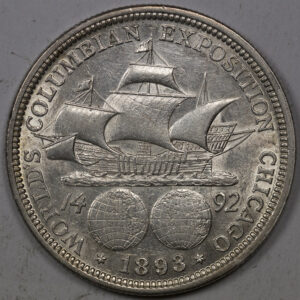 Alternative view of USA 1893 Silver Half Dollar Columbian Exposition C134
