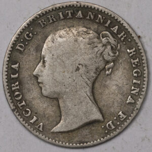 Alternative view of 1858 3 Pence Silver C130