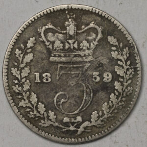 1858 3 Pence Silver C130