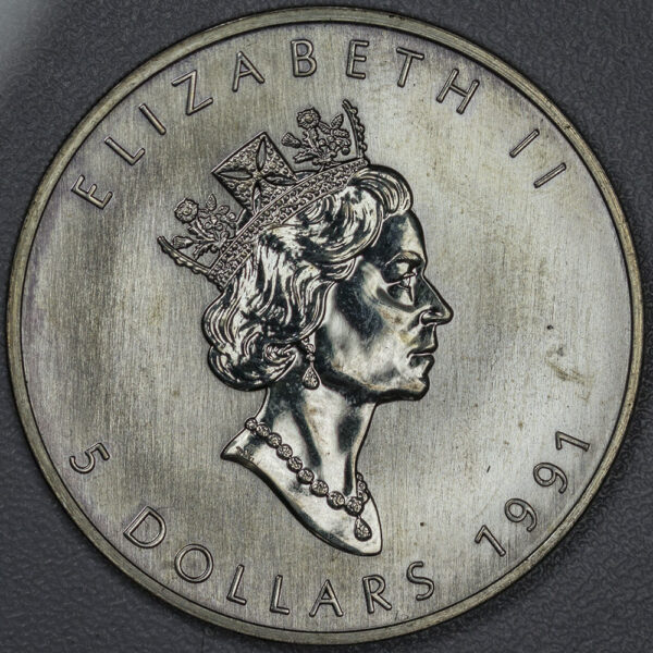 1991 Canada 1 oz Silver Maple Leaf UNC C149 - Image 2