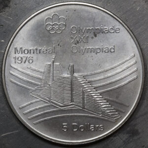 5 Dollars - Elizabeth II Olympic village Silver C155