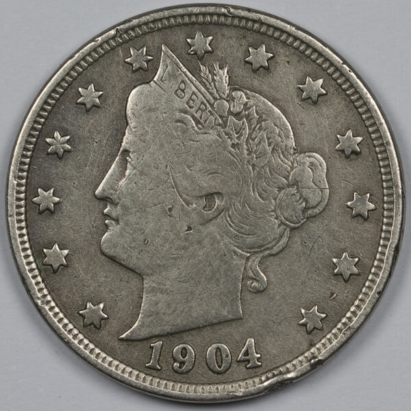 1904 LIBERTY Nickel - V Cent USA   C181 - Image 2