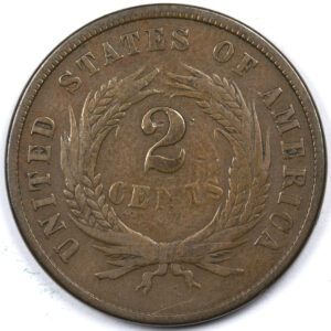 Alternative view of USA Civil War Early Shield 2 Cents 1864 C176