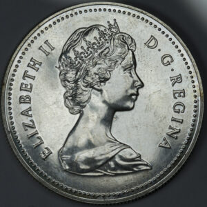 Alternative view of 1980 1 Dollar - Elizabeth II Arctic Territories Silver C188