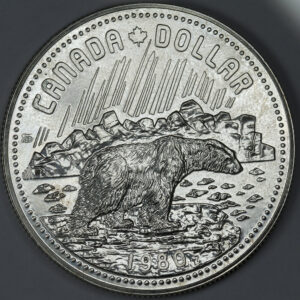 1980 1 Dollar - Elizabeth II Arctic Territories Silver C188