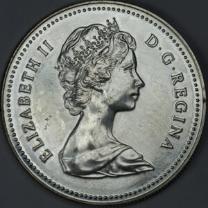 Alternative view of 1980 1 Dollar - Elizabeth II Arctic Territories Silver C187